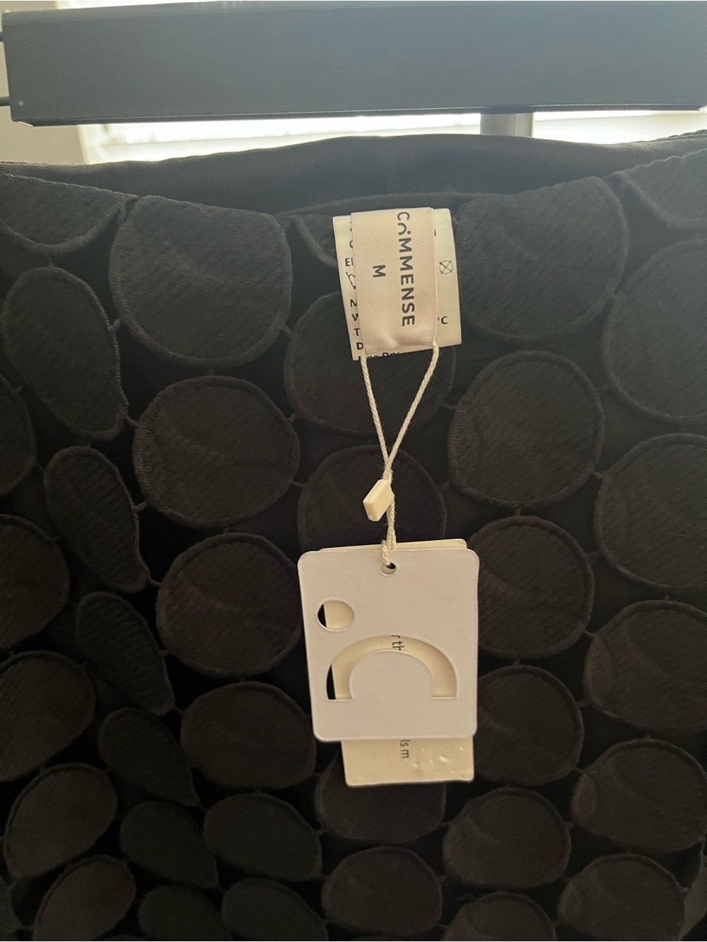 Commense Black Midi Skirt with Circular Appliqués - Picture 5 of 5